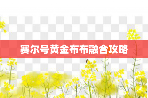 赛尔号黄金布布融合攻略图片