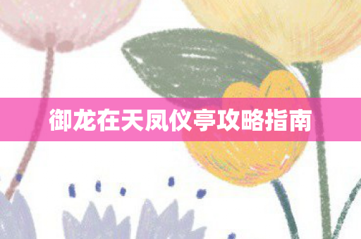 御龙在天凤仪亭攻略指南图片