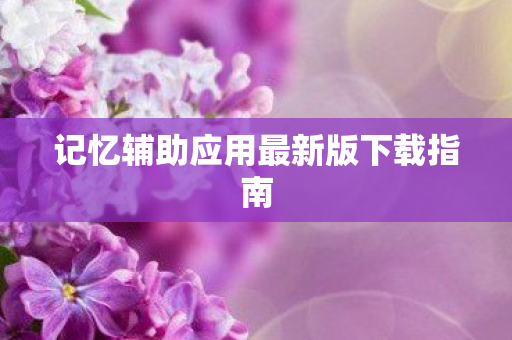 记忆辅助应用最新版下载指南图片