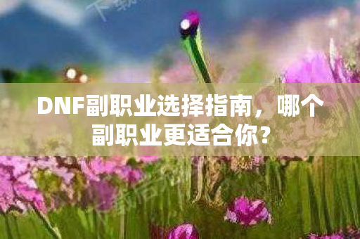 DNF副职业选择指南图片