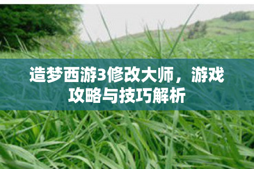 造梦西游3修改大师图片