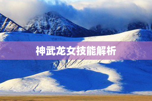 神武龙女技能解析图片