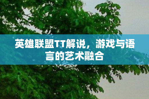 游戏与语言的艺术融合图片