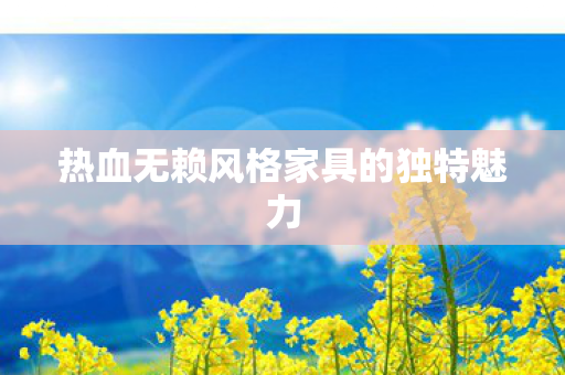 热血无赖风格家具的独特魅力图片