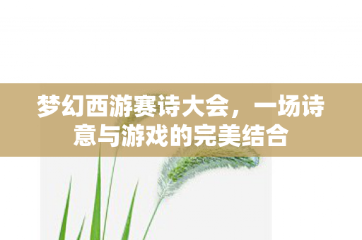 一场诗意与游戏的完美结合图片
