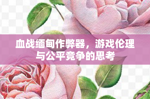 游戏伦理与公平竞争的思考图片