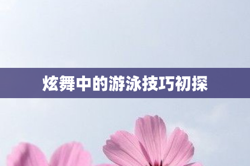 炫舞中的游泳技巧初探图片