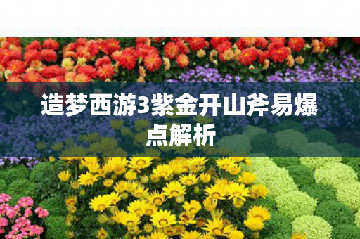 造梦西游3紫金开山斧易爆点解析图片