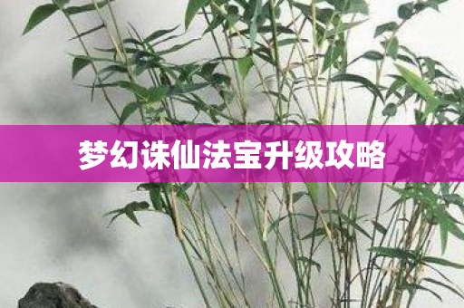 梦幻诛仙法宝升级攻略图片