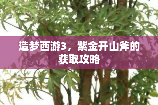 紫金开山斧的获取攻略图片