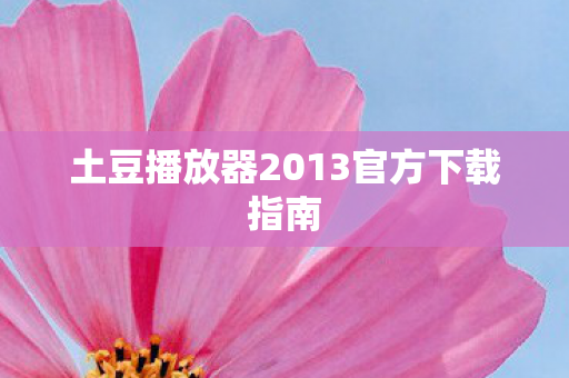 土豆播放器2013官方下载指南图片