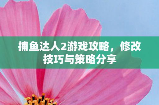 捕鱼达人2游戏攻略,修改技巧与策略分享 捕鱼达人2游戏攻略,修改技巧与策略分享