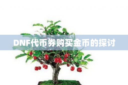 DNF代币券购买金币的探讨 DNF代币券购买金币的探讨