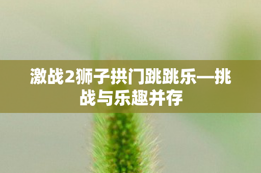 激战2狮子拱门跳跳乐图片