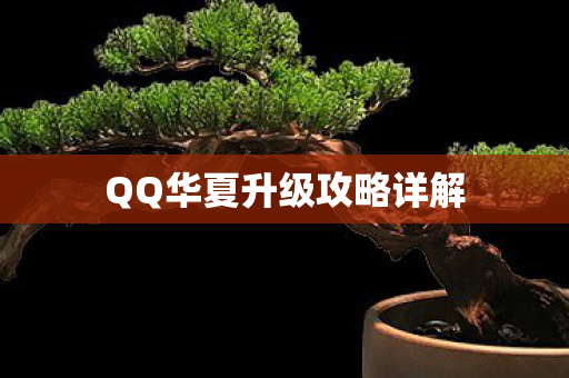 QQ华夏升级攻略详解图片