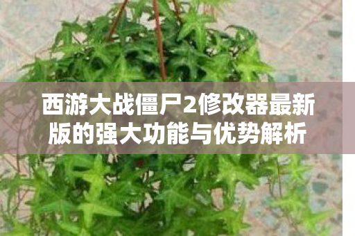 西游大战僵尸2修改器最新版的强大功能与优势解析图片