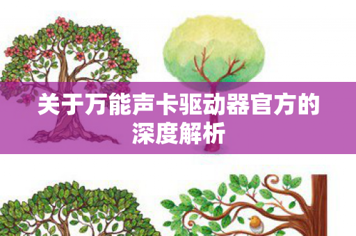 关于万能声卡驱动器官方的深度解析图片