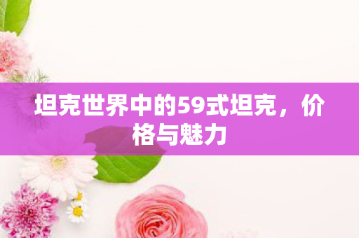 坦克世界中的59式坦克图片