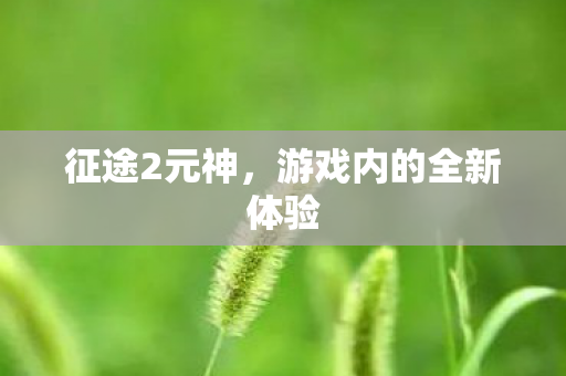 游戏内的全新体验图片