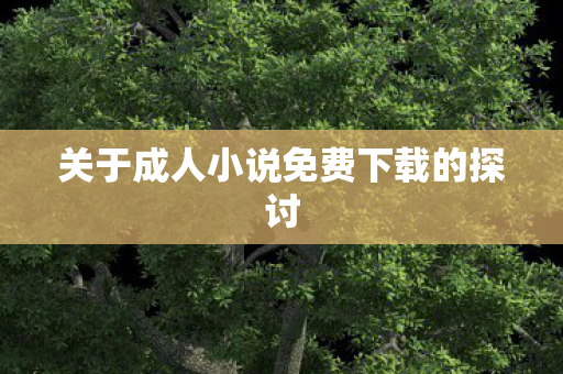 关于成人小说免费下载的探讨图片