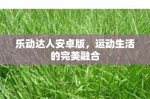 运动生活的完美融合图片