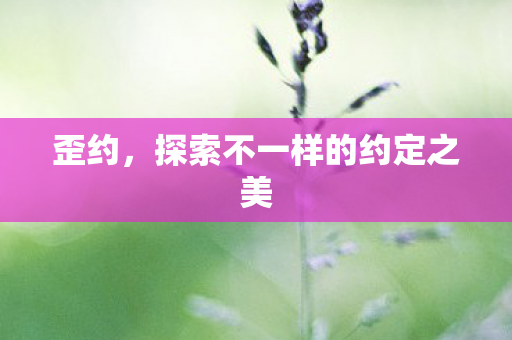 探索不一样的约定之美图片