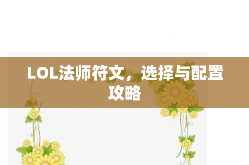 LOL法师符文图片