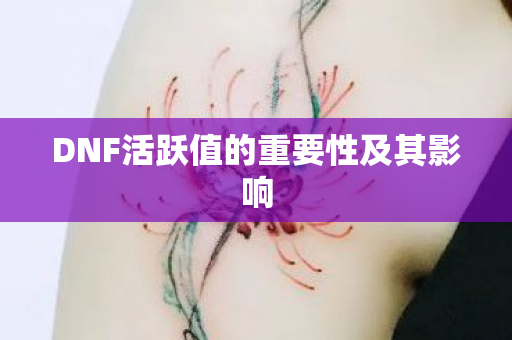 DNF活跃值的重要性及其影响图片