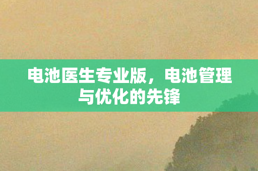 电池管理与优化的先锋图片