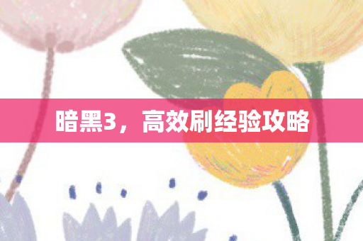 高效刷经验攻略图片
