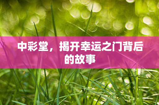 揭开幸运之门背后的故事图片