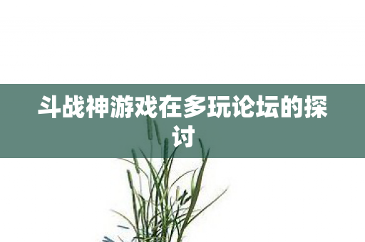 斗战神游戏在多玩论坛的探讨图片