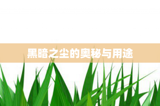 黑暗之尘的奥秘与用途图片