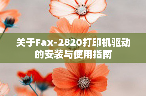 2820打印机驱动的安装与使用指南图片