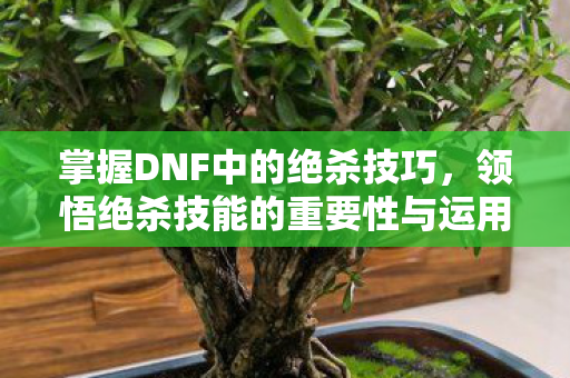 领悟绝杀技能的重要性与运用策略图片