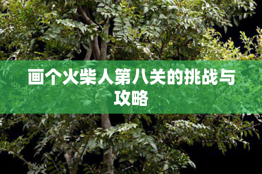 画个火柴人第八关的挑战与攻略图片