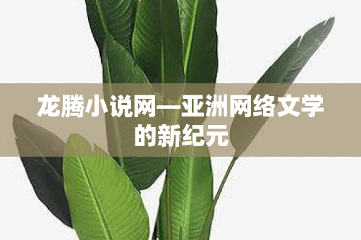 亚洲网络文学的新纪元图片