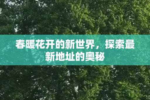 探索最新地址的奥秘图片