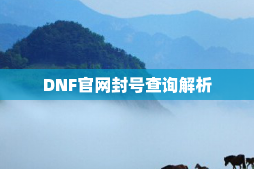 DNF官网封号查询解析图片