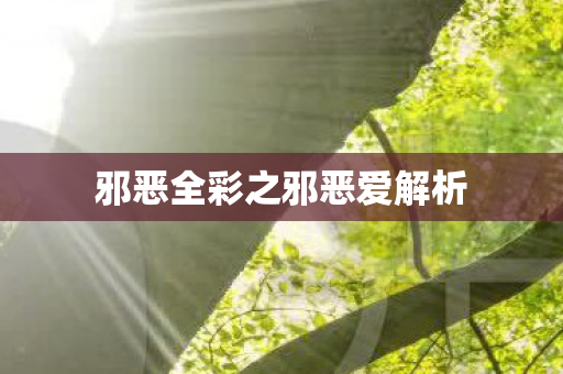 邪恶全彩之邪恶爱解析图片