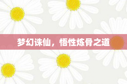 悟性炼骨之道图片