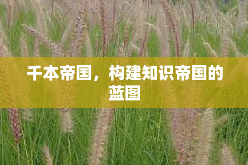 构建知识帝国的蓝图图片