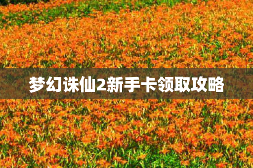 梦幻诛仙2新手卡领取攻略图片