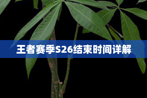 王者赛季S26结束时间详解图片
