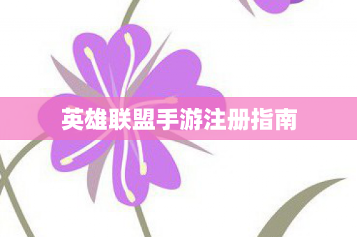 英雄联盟手游注册指南图片