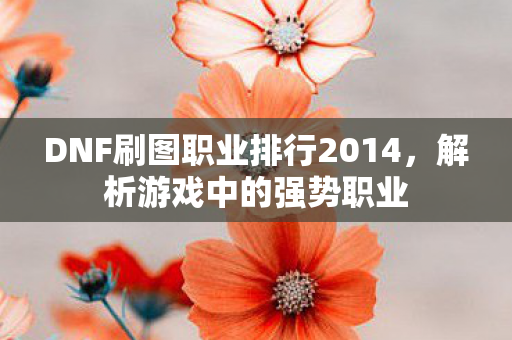 DNF刷图职业排行2014图片