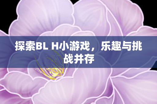 探索BL H小游戏图片