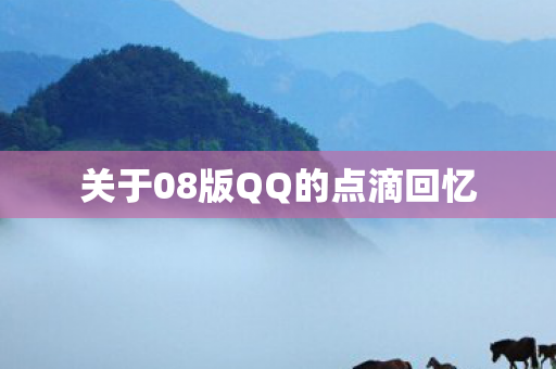 关于08版QQ的点滴回忆图片