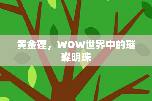 WOW世界中的璀璨明珠图片