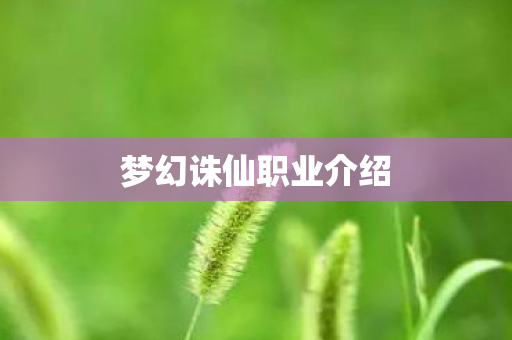 梦幻诛仙职业介绍图片
